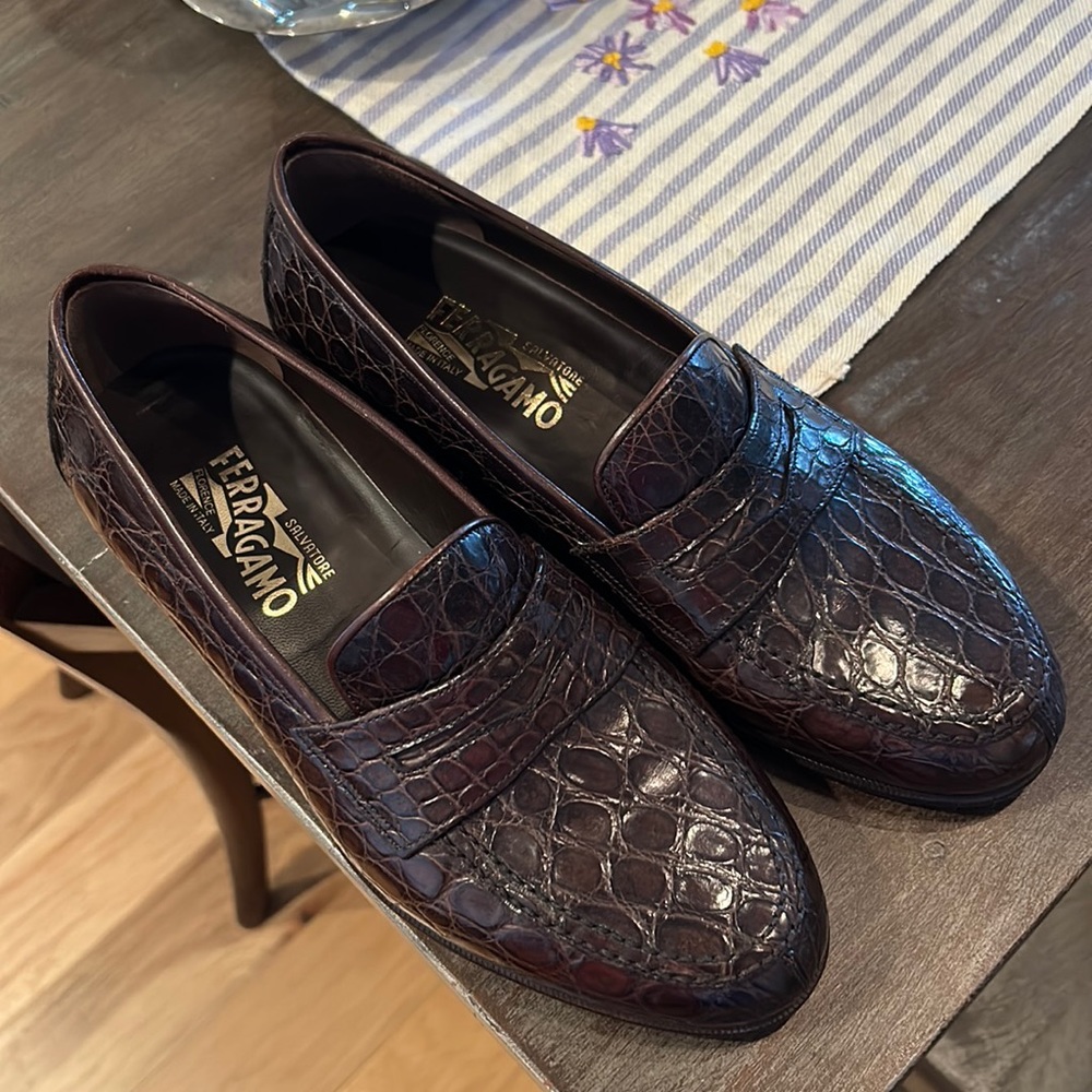 Ferragamo Loafers crocodile